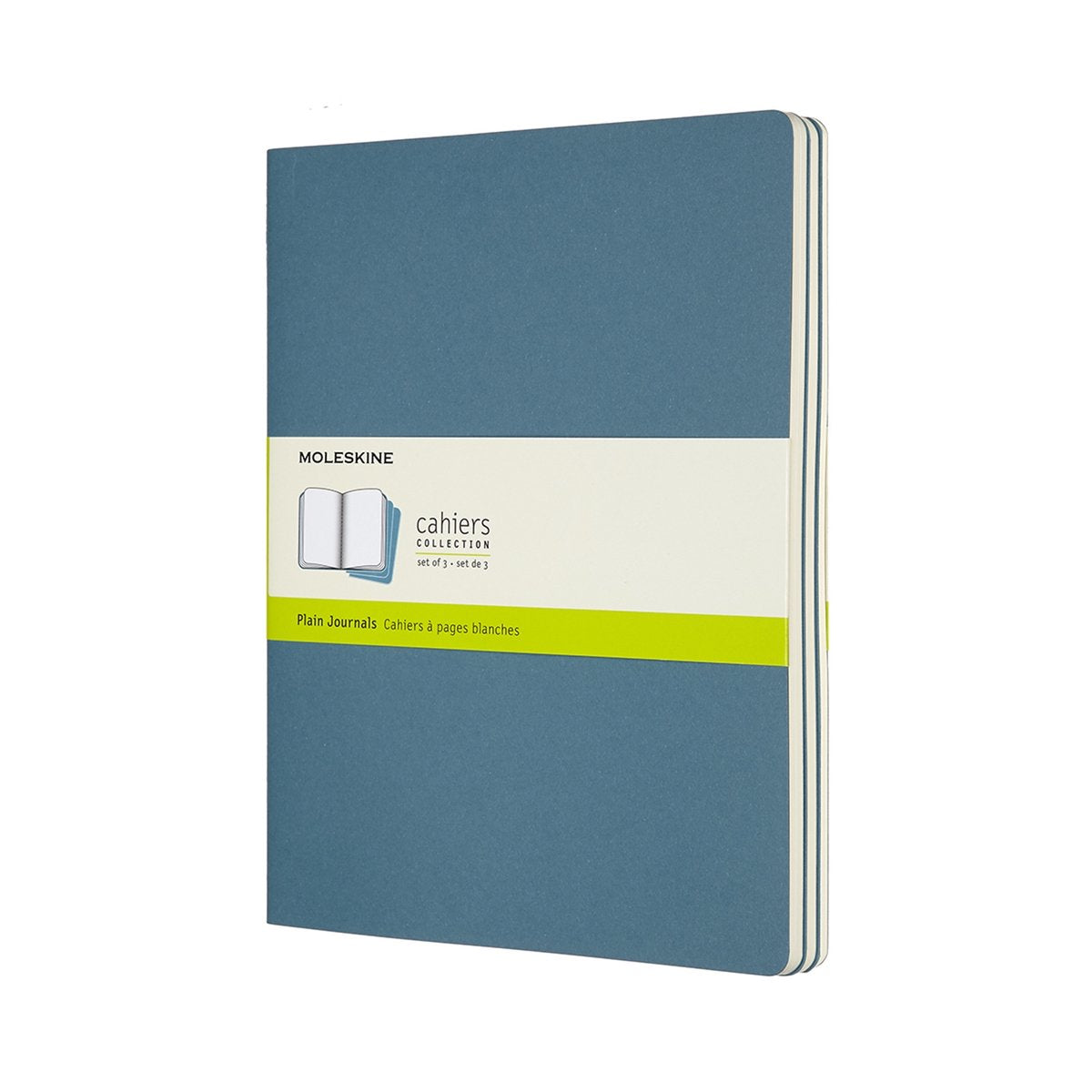 Moleskine cahier journals - extra large - blank - blue - set of 3