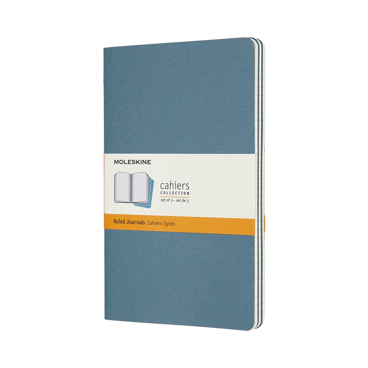 Moleskine cahier journals - large - lined - blue - set of 3