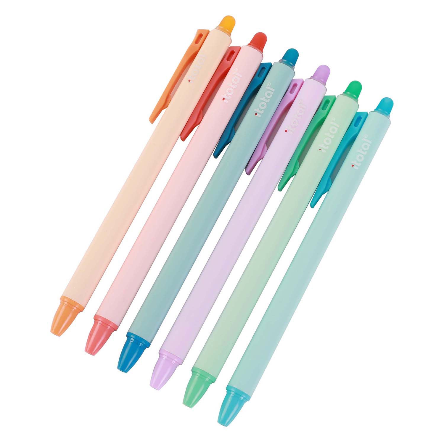 Itotal erasable ballpoint pens, 6 colours