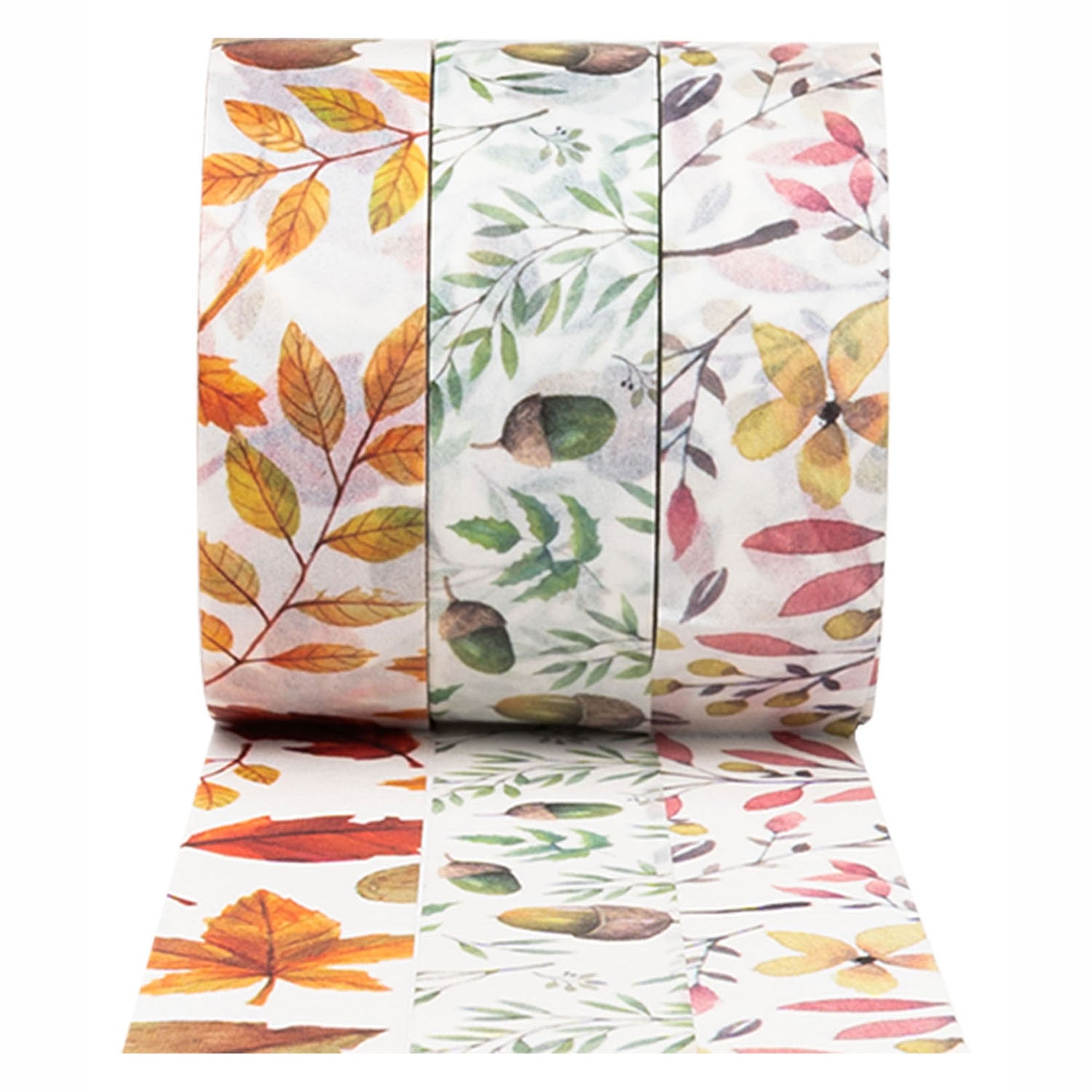 Colorations - Washi Tape Autumn Leaves 3 rolls, 5 m.