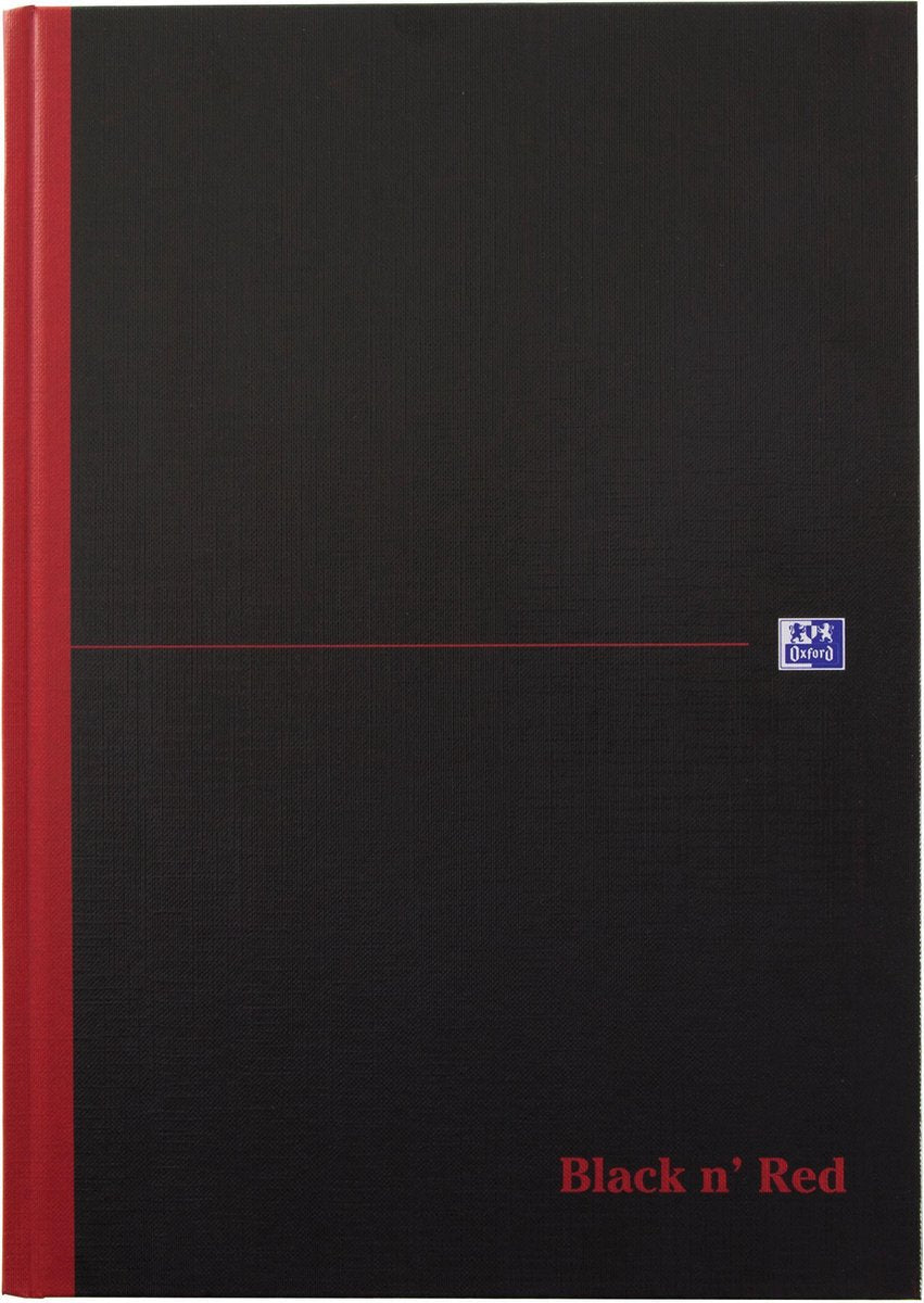 Oxford notebook black and red a4 96sheet lined ass.