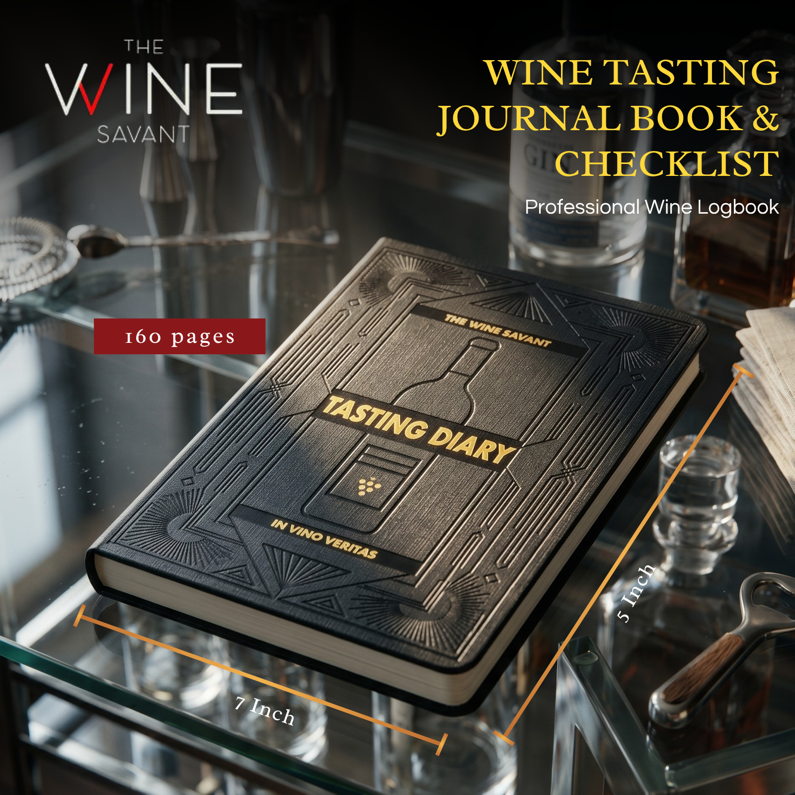 Wine Folly Wine Journal Guided Wine Tasting Notes 5 X 7 B6 Notebook Features 4 Step Tasting Method W