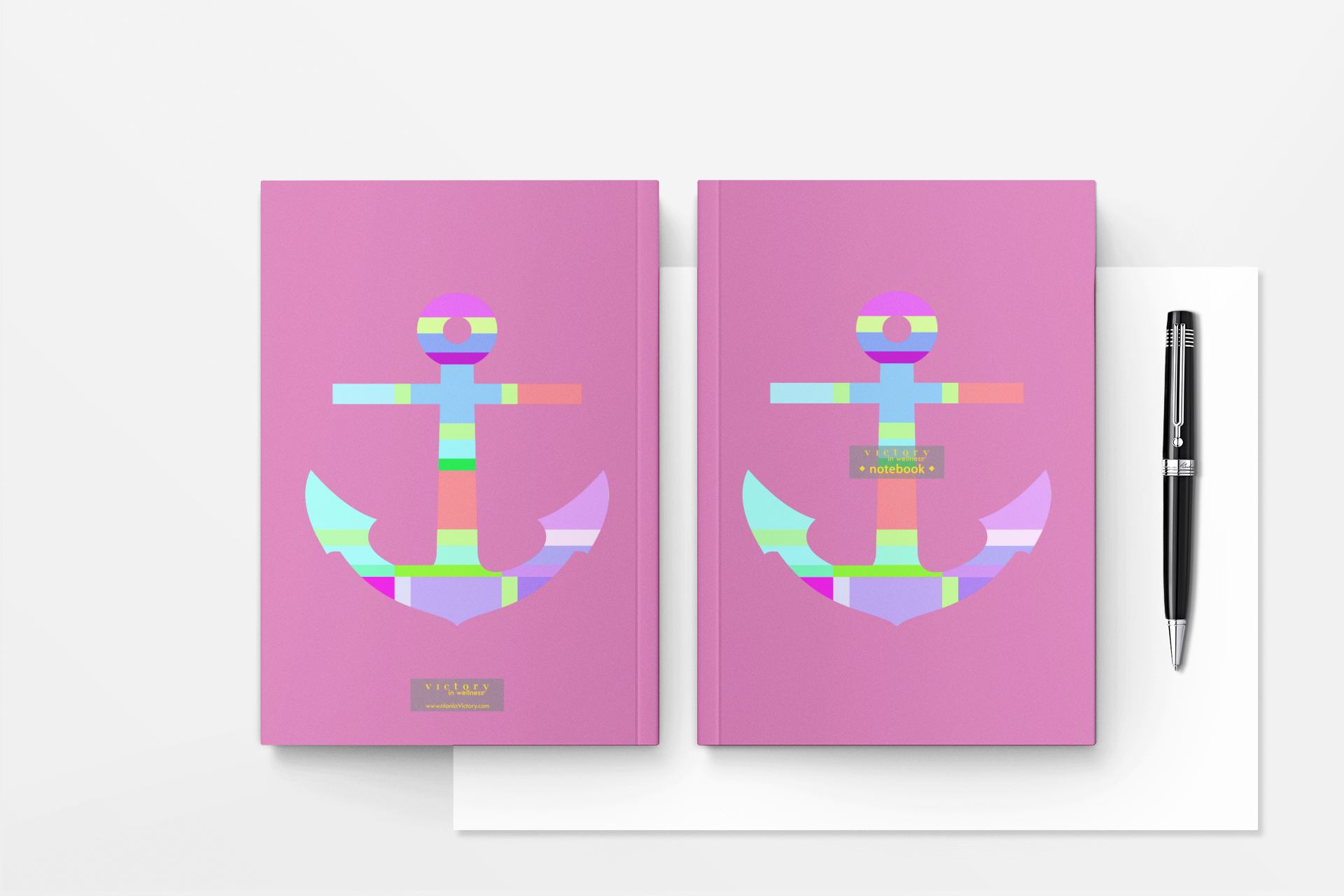 Travel Notebooks for Kids, Set of 3 A6 Size Journals, Safe (Anchor), Hot Air Balloon, Fly With Me! Pink Yellow Green Notebooks | by Victory In Wellness